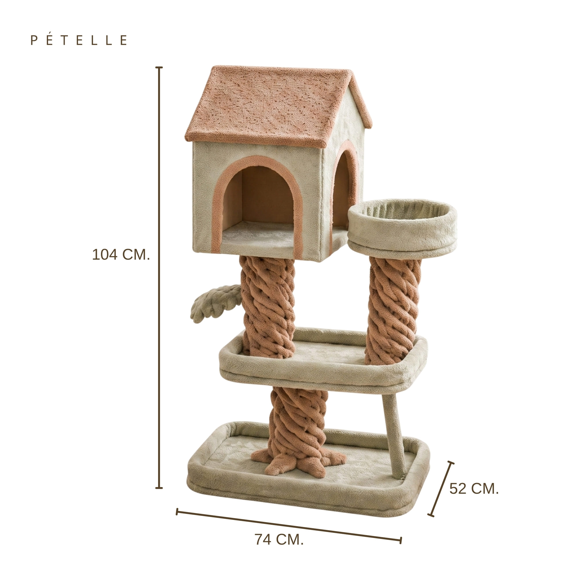 คอนโดแมวต้นไม้ PETELLE รุ่น GRAND TREEHOUSE